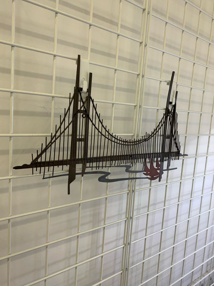 METAL BRIDGE WATER BOAT WALL HANGING.