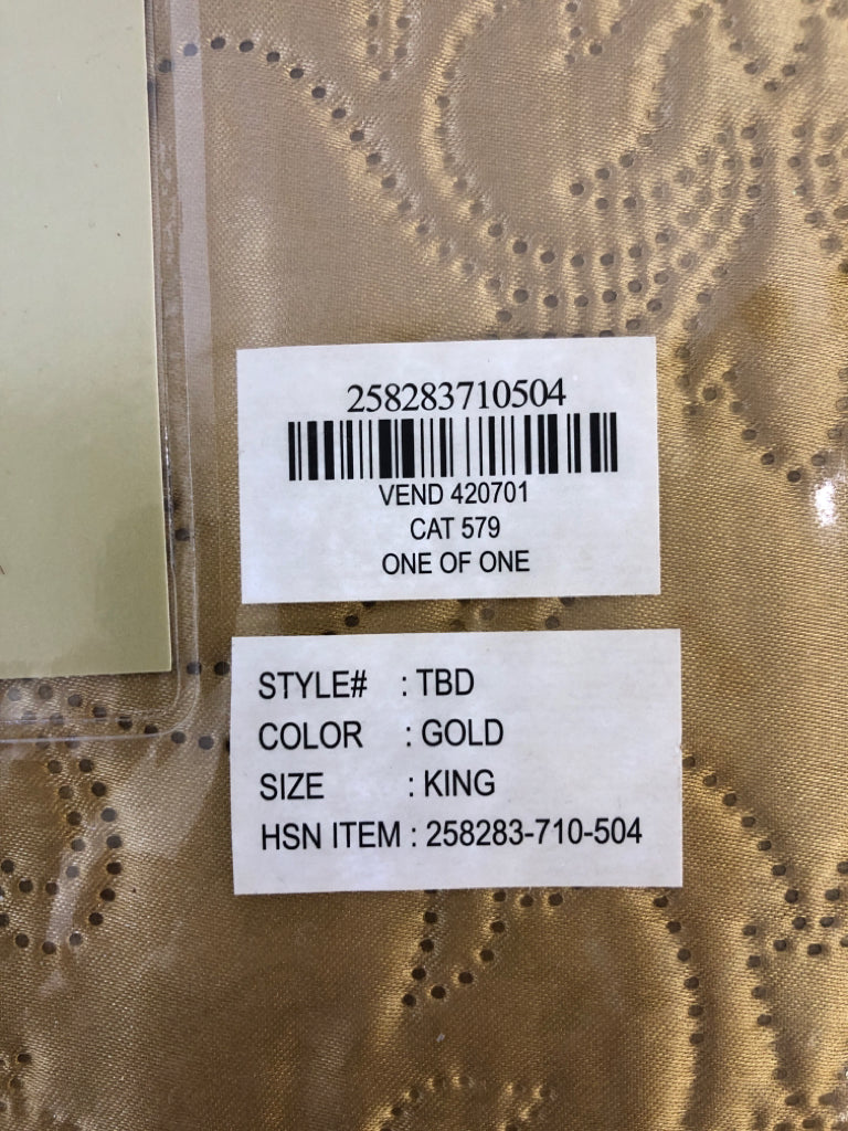 NIP HIGH MANOR SATIN 3PC COVERLET SET-KING.