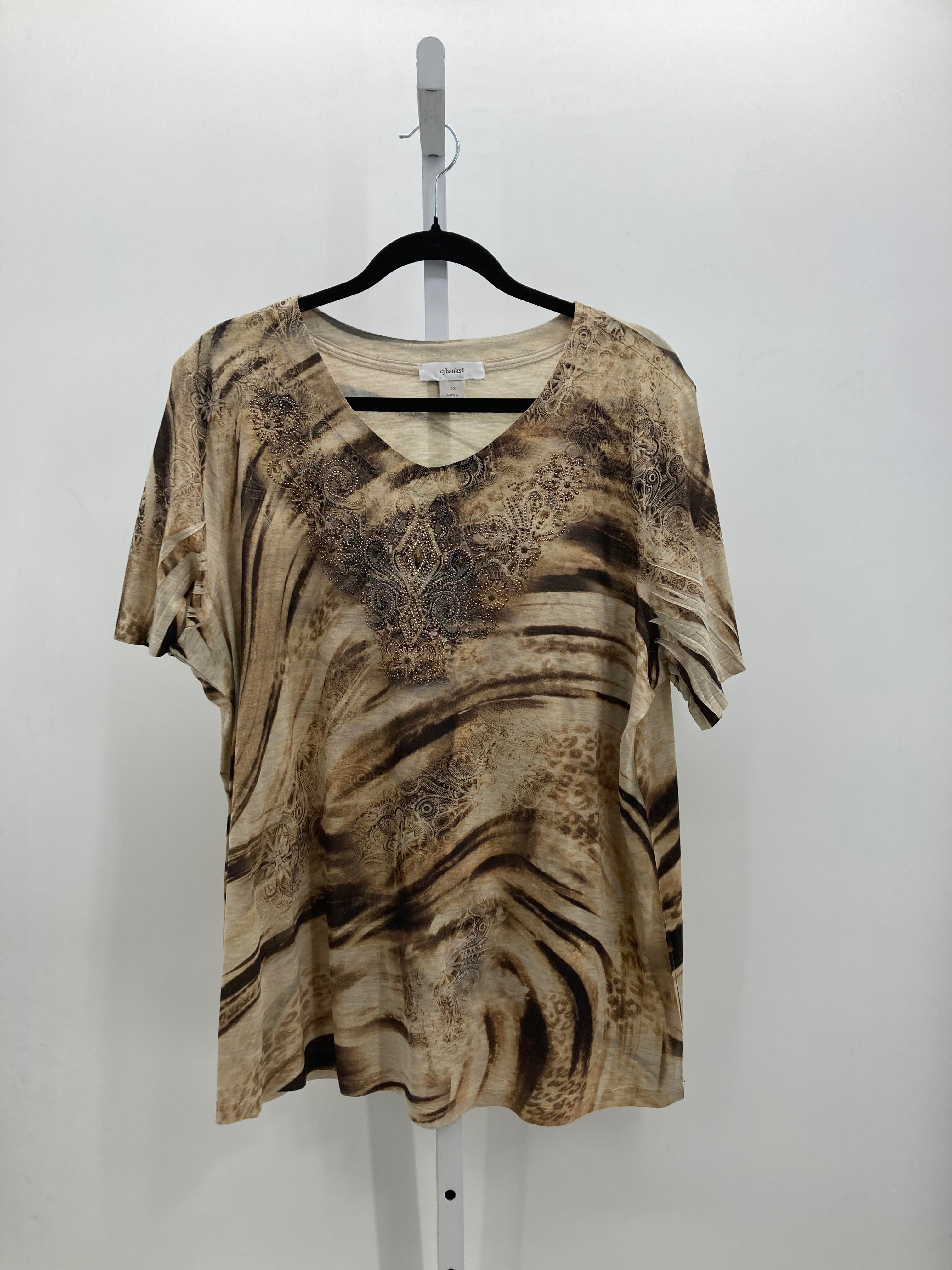 CJ Banks Size 2X Womens Short Sleeve Shirt