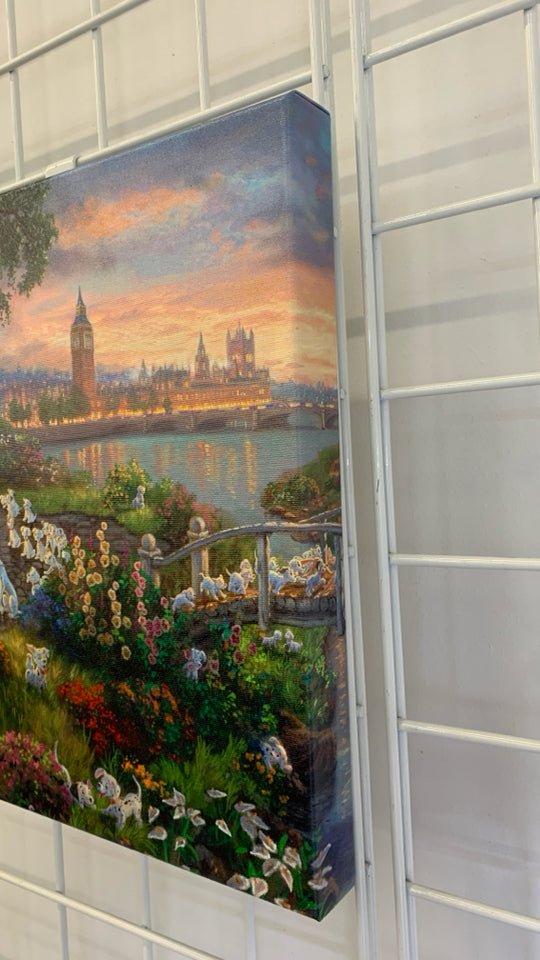 101 DALMATIANS THOMAS KINKADE CANVAS.