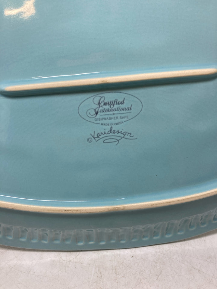 LARGE OVAL TEXTURED PLATTER.