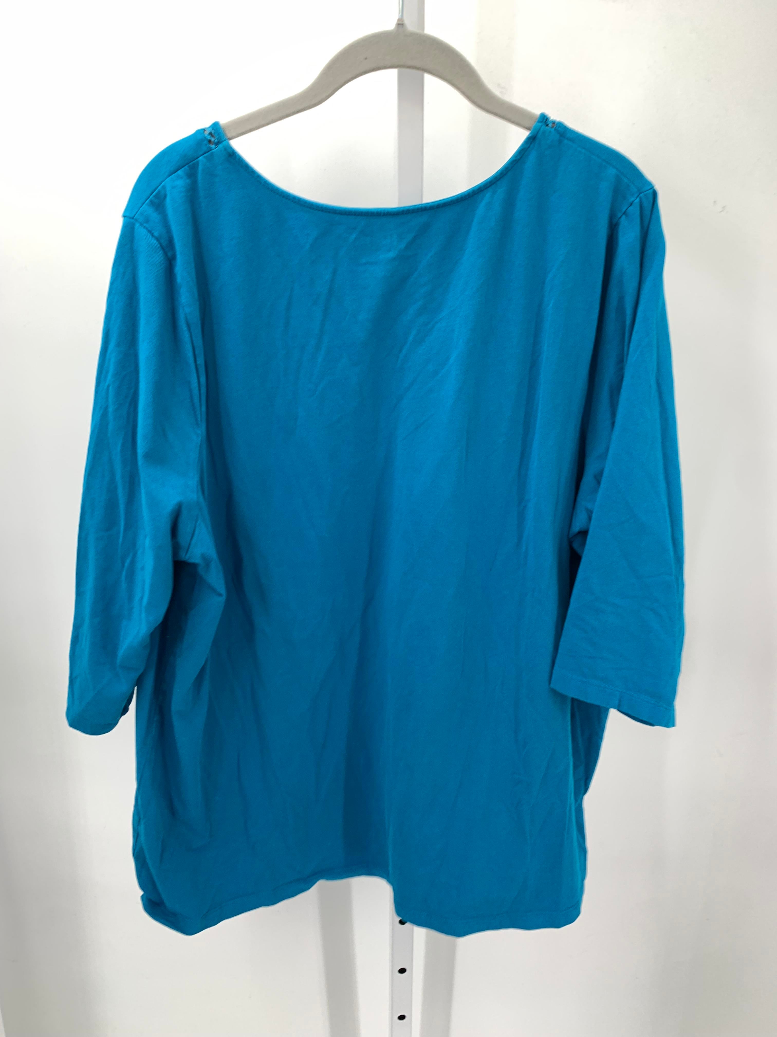 Catherine Size 1X Womens 3/4 Sleeve Shirt