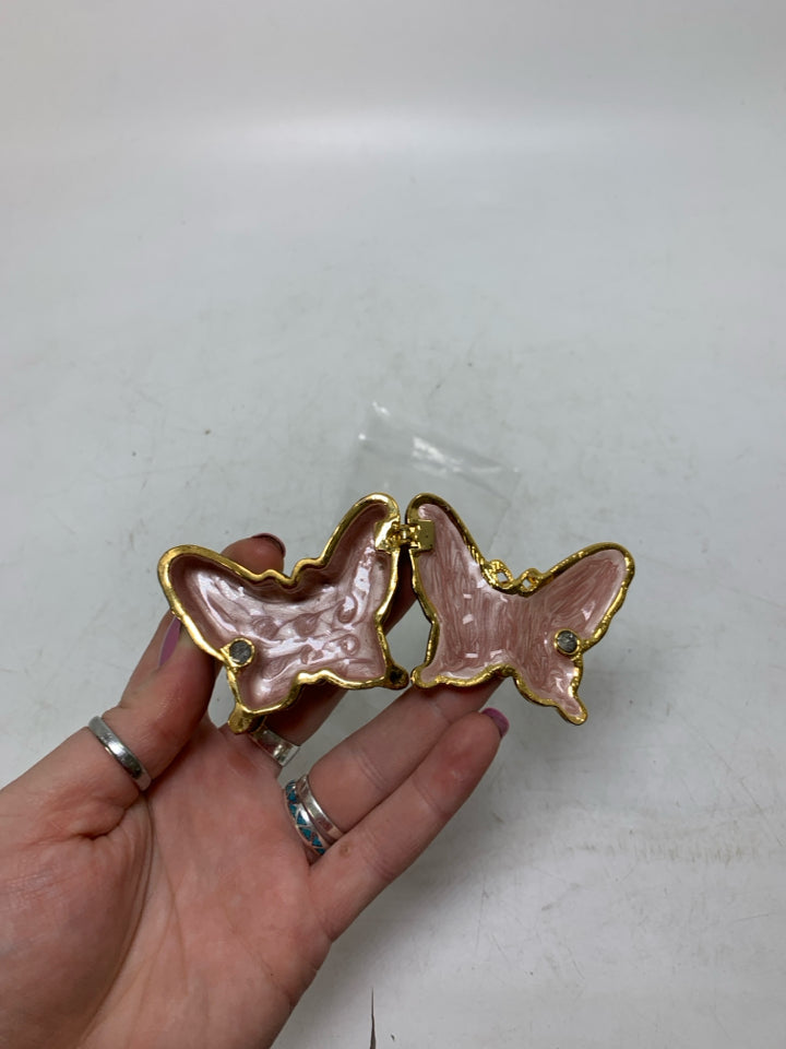 JEWELED BUTTERFLY TRINKET BOX IN BAG.