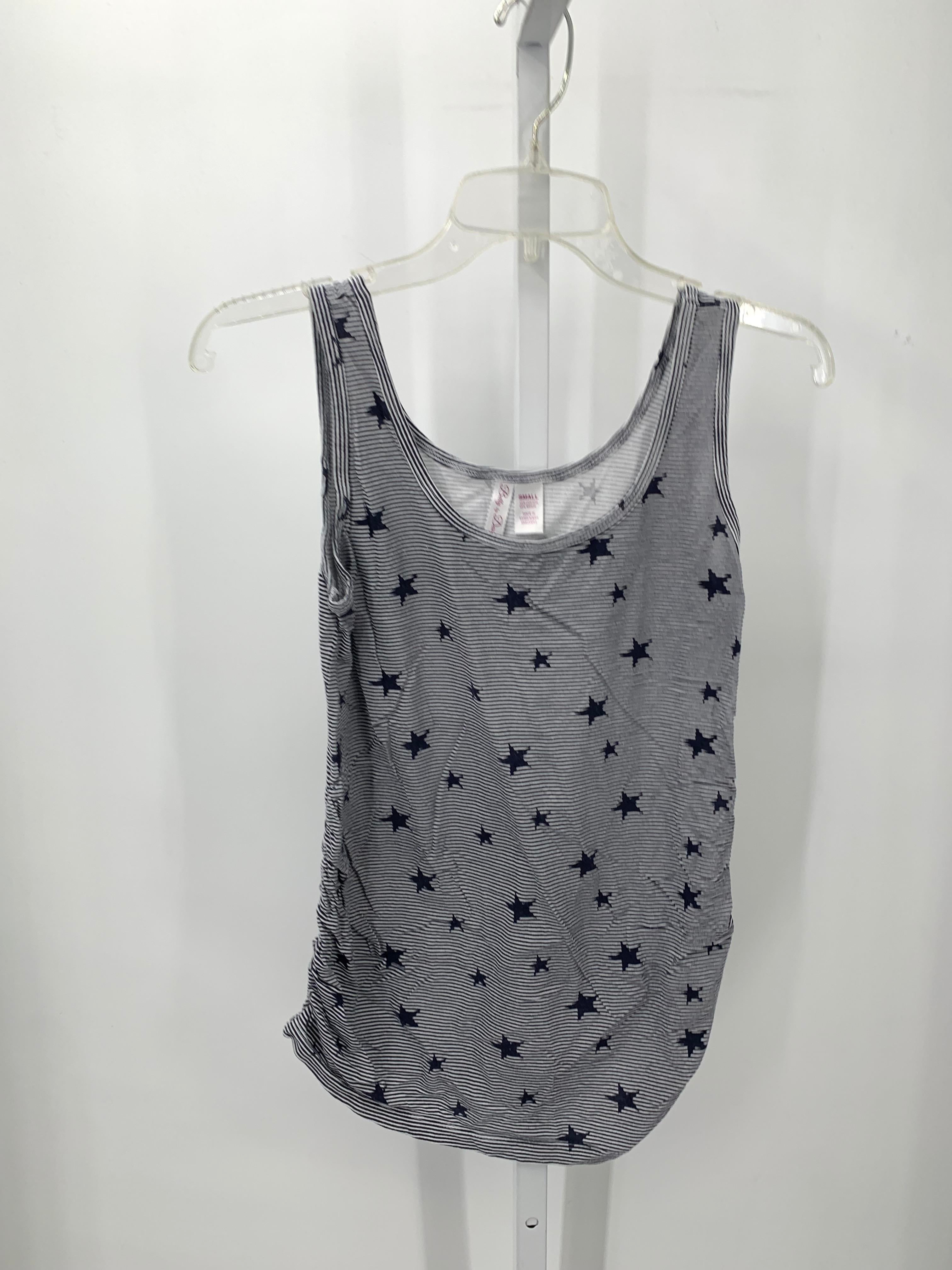 Belly by Design Blue Size Small Maternity Sleeveless Shirt