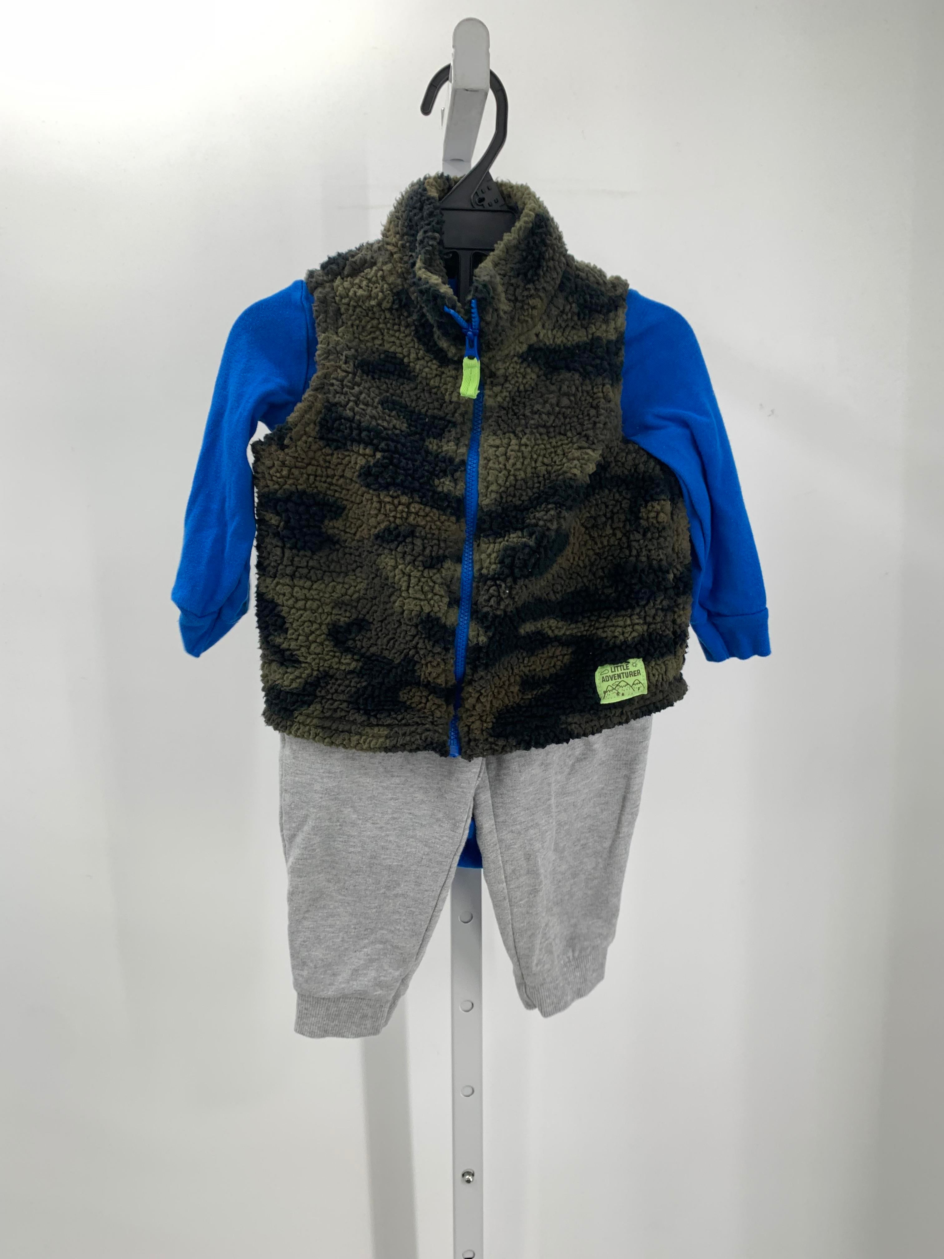 CAMO FLEECE VEST LONG SLV SHIRT GREY PANTS