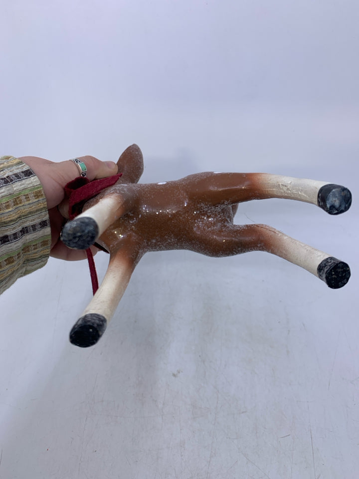 CERAMIC SHIMMER BABY DEER STANDING.