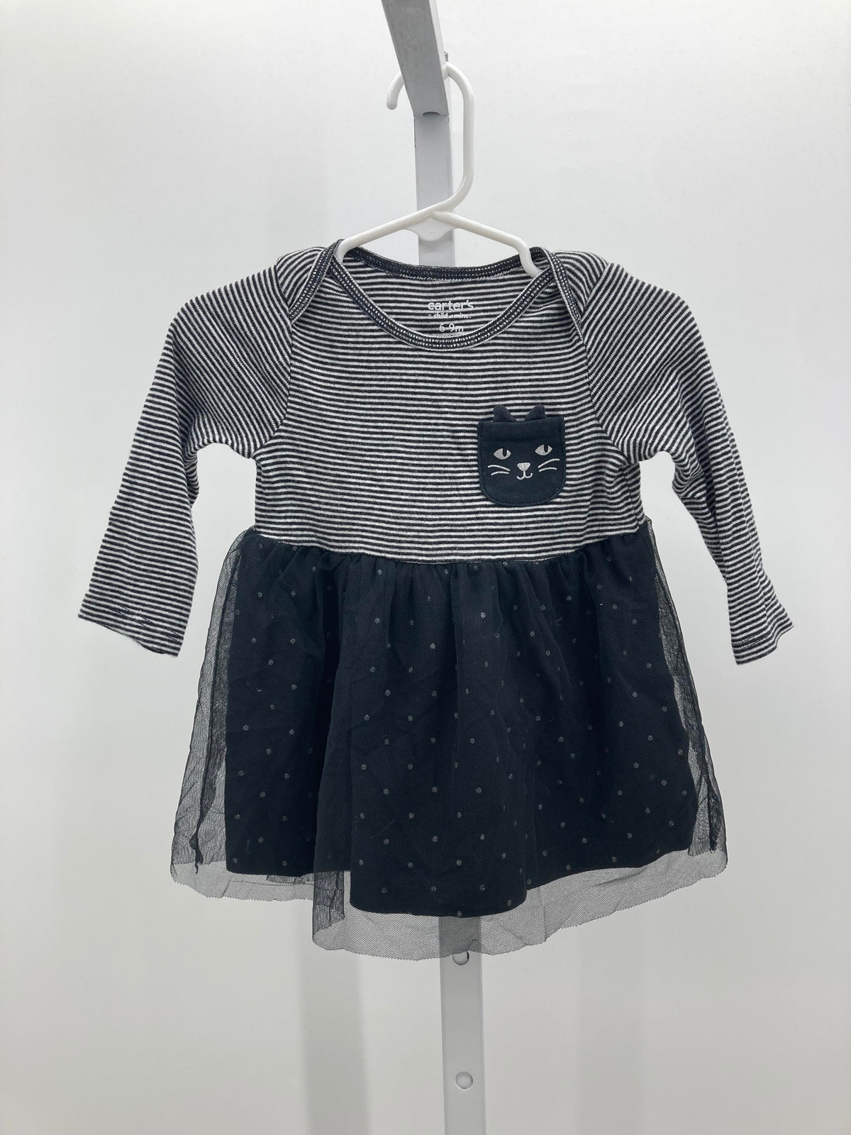 Carters Size 6-9 Months Girls Long Sleeve Dress