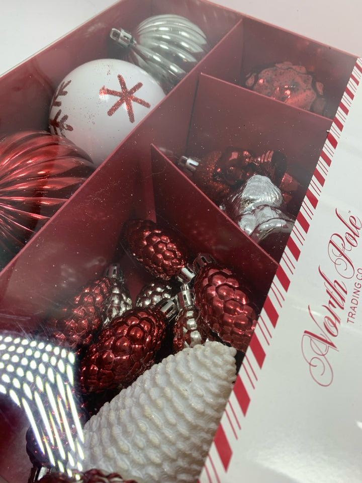 NIB 50PC SHATTERPROOF ORNAMENTS