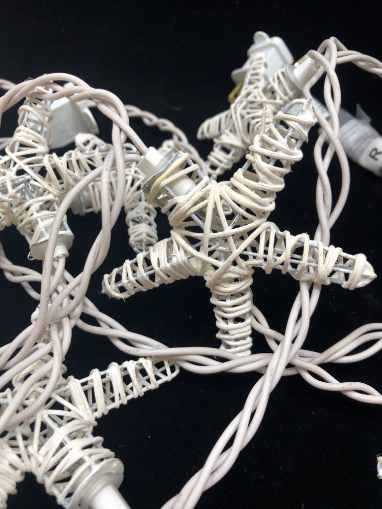 WICKER STAR HANGING LIGHTS.