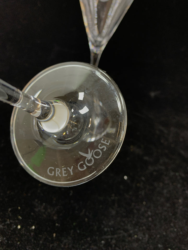 2 GREY GOOSE GLASSES.