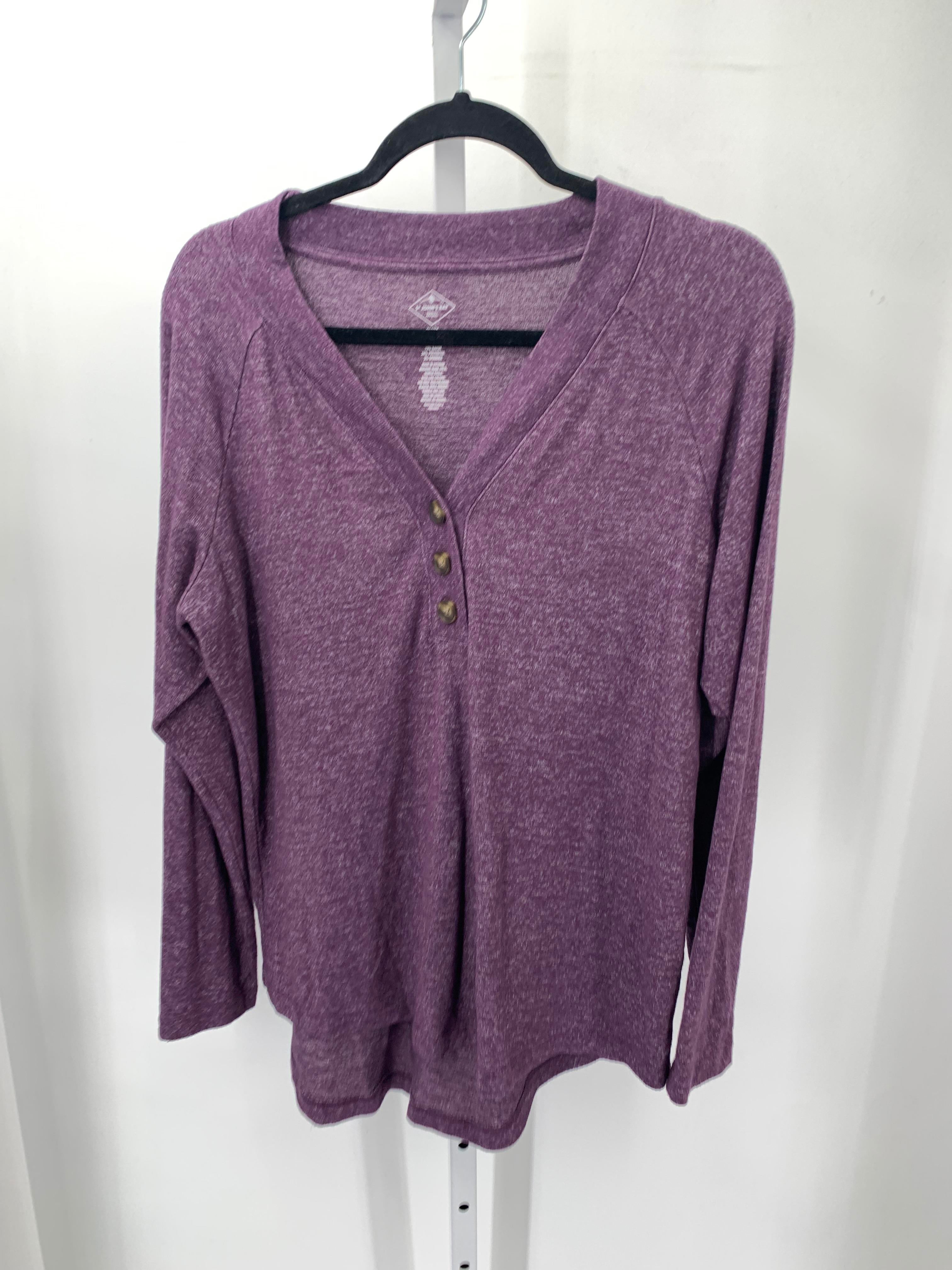 St. Johns Bay Size Large Petite Petite Long Sleeve Shirt