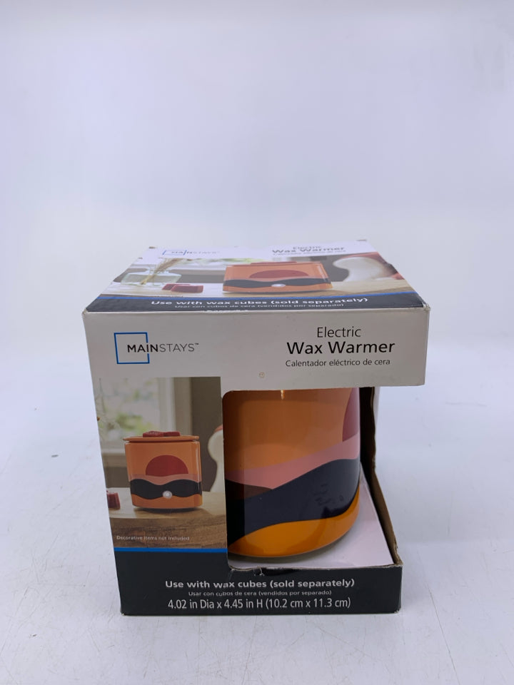 ORANGE PATTERN ELECTRIC WAX WARMER- IN BOX