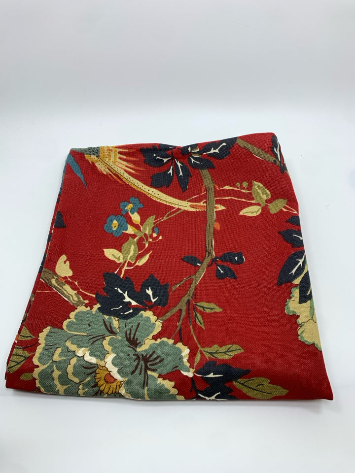 PILLOW COVER W/BIRDS & FLORAL MOTIF.