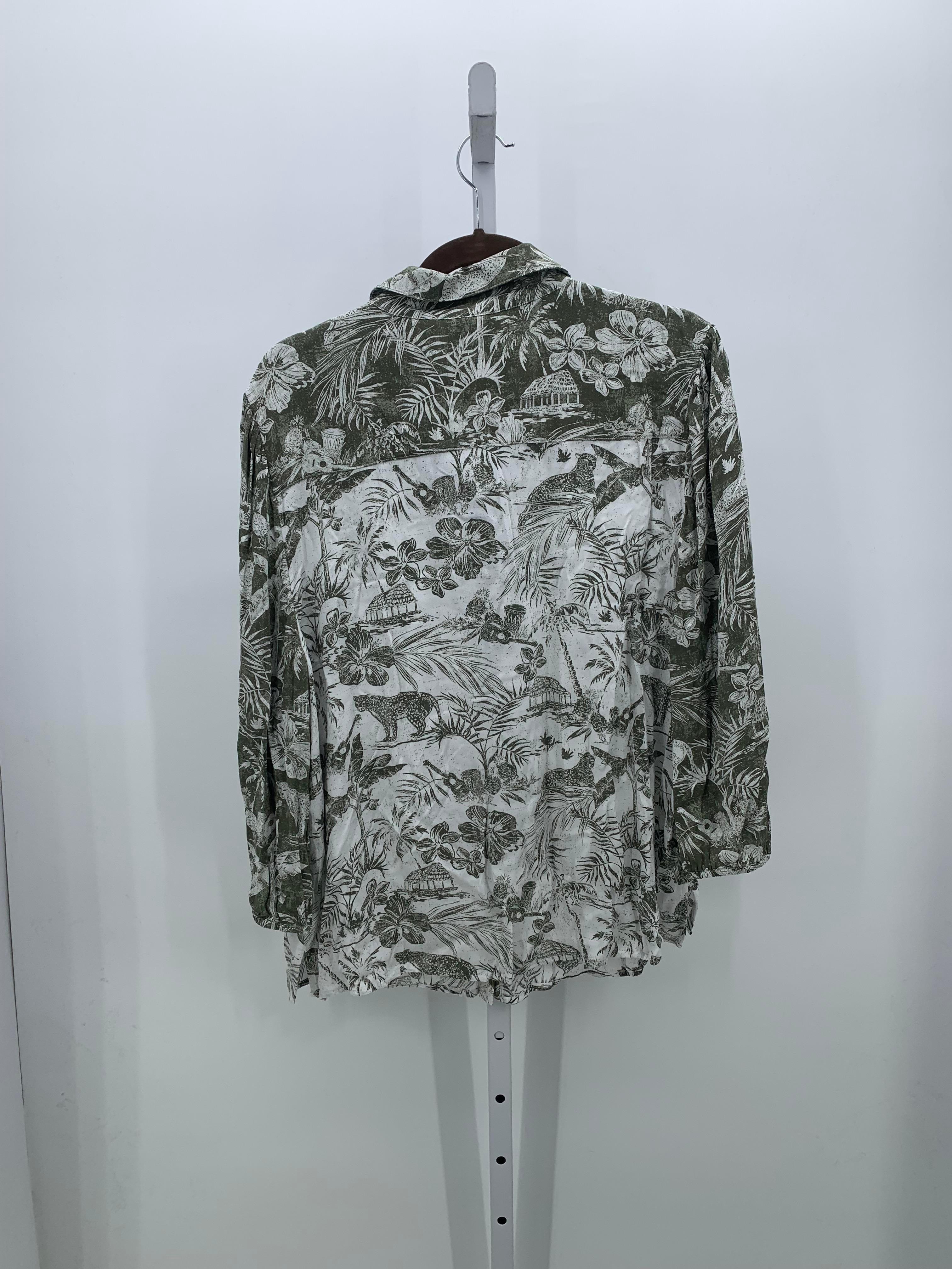 Chico's Size Large Misses 3/4 Sleeve Shirt