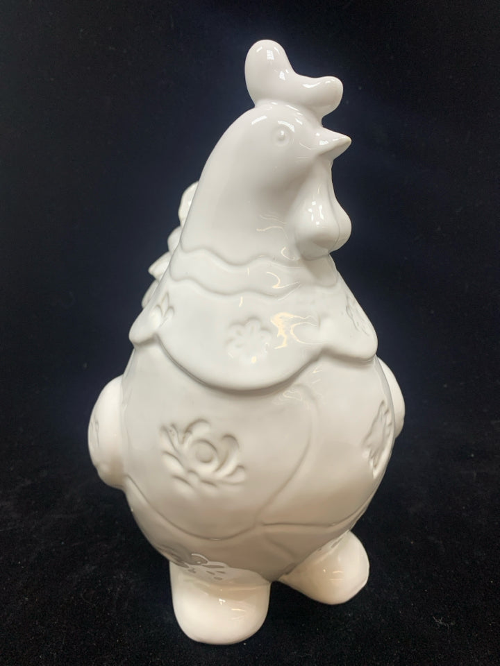 FLORAL EMBOSSED ROOSTER.