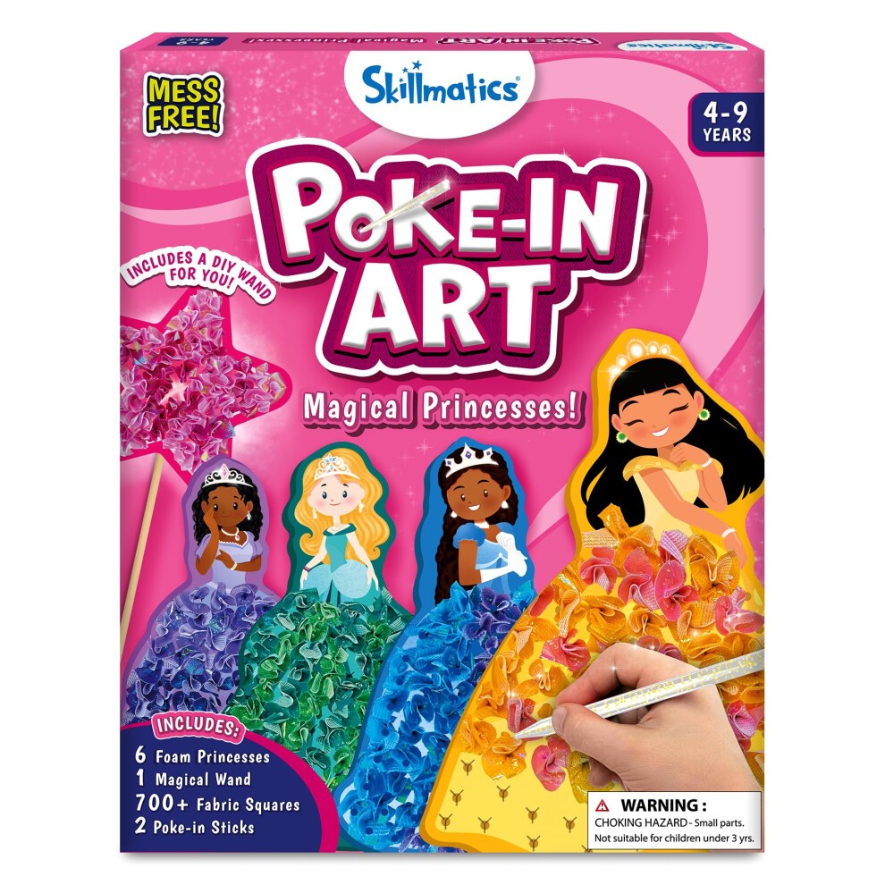 Skillmatics Art & Craft Activity - Poke-in Art Magical Princesses Mess-Free Sew