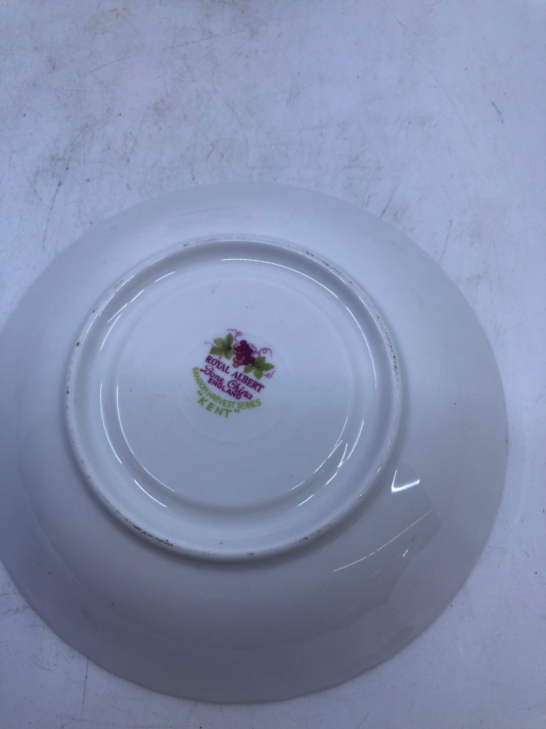 PURPLE GRAPES TEACUP/SAUCER ROYAL ALBERT.