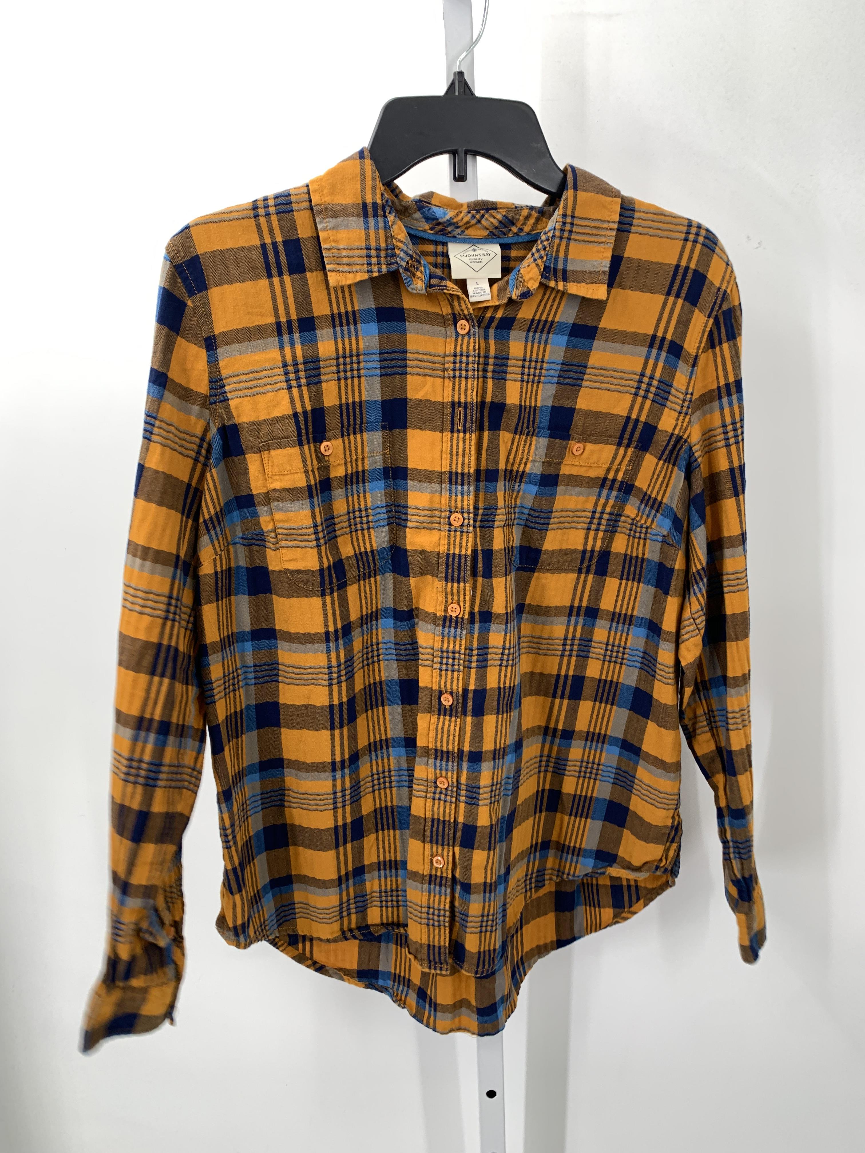 St. Johns Bay Size Large Misses Long Sleeve Shirt