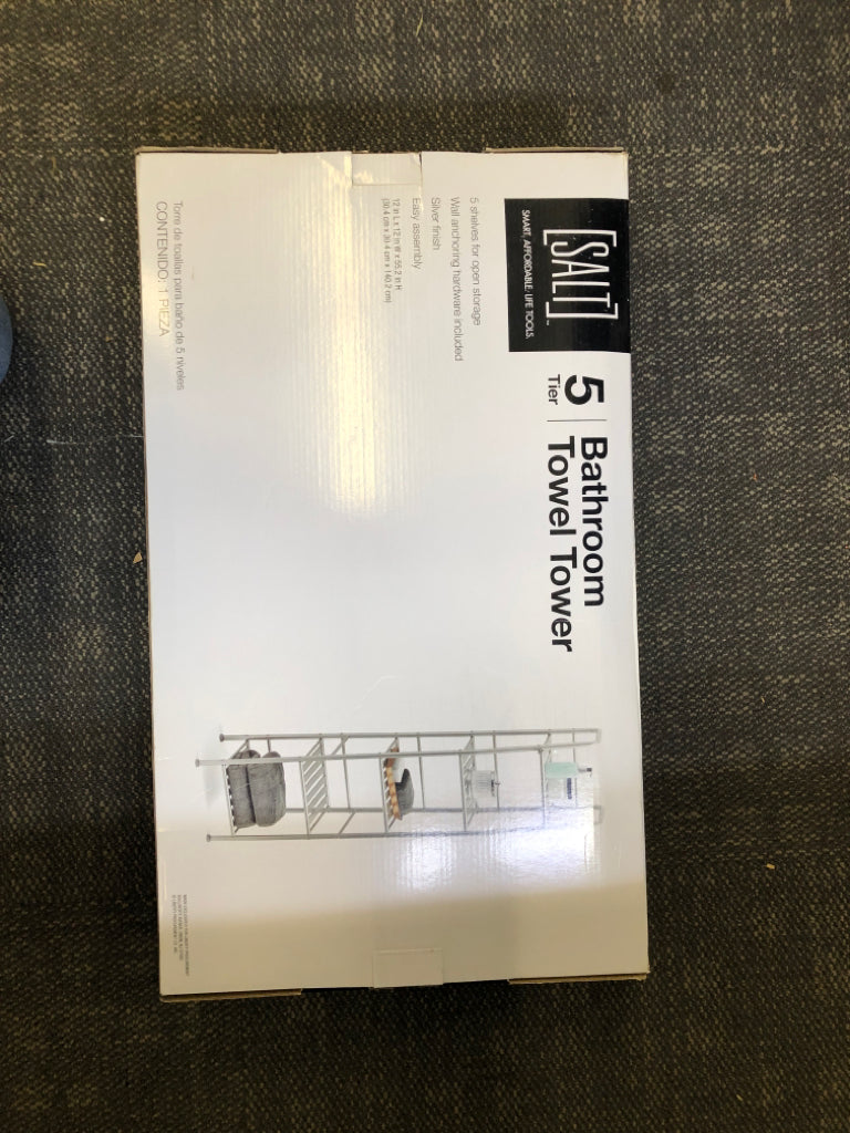 NIB 5 TIER BATHROOM TOWEL TOWER