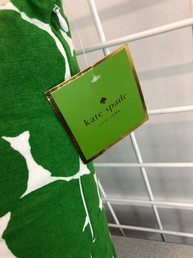 NWT KATE SPADE GREEN DOTTED PILLOW.