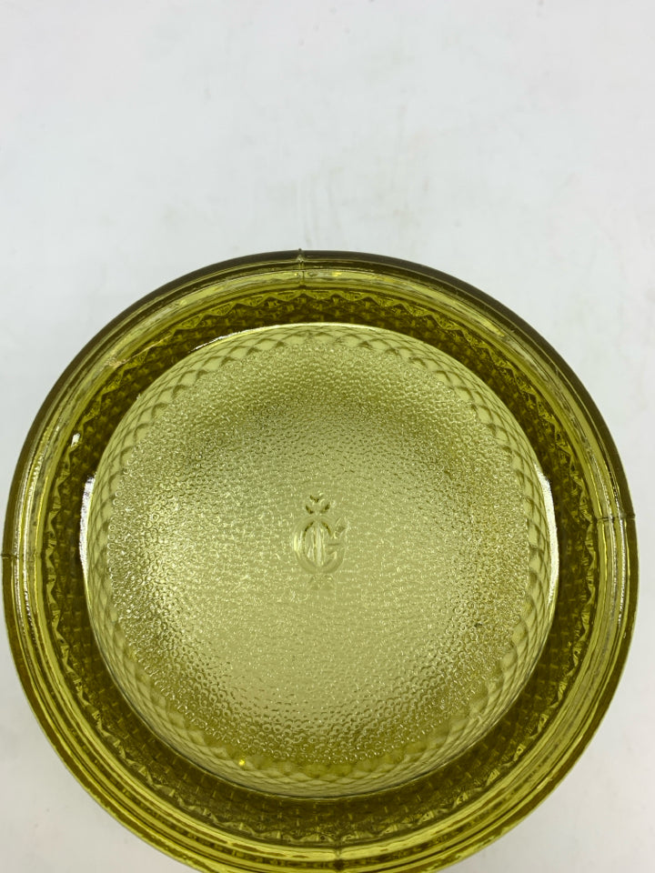 VTG CANDY BOWL W/ DIAMOND POINT PATTERN.