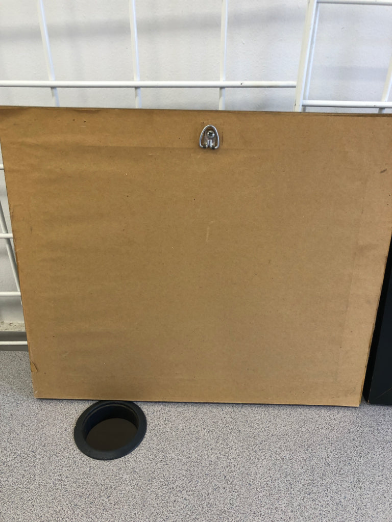 EGGPLANT VEGETABLE WALL ART IN BLACK FRAME.