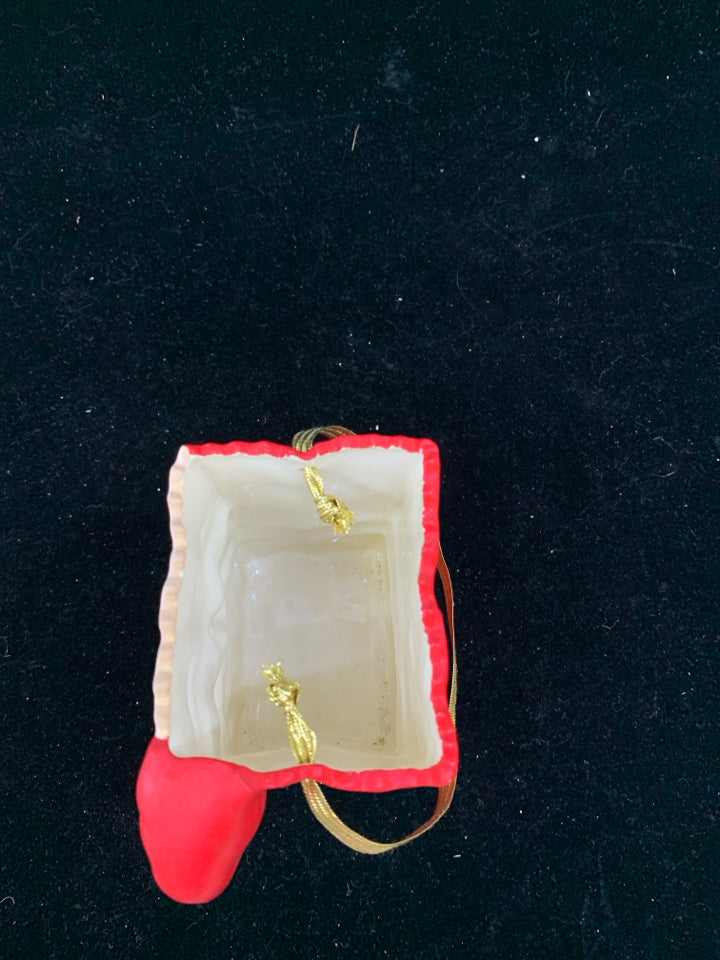 CERAMIC SANTA BAG.