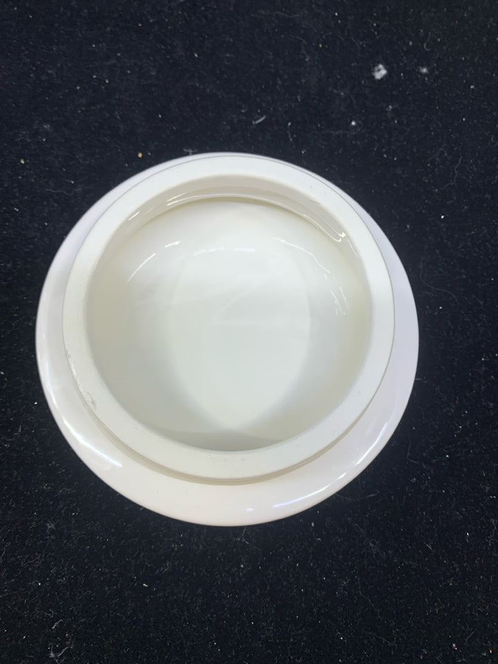 WHITE TREATS CANISTER.