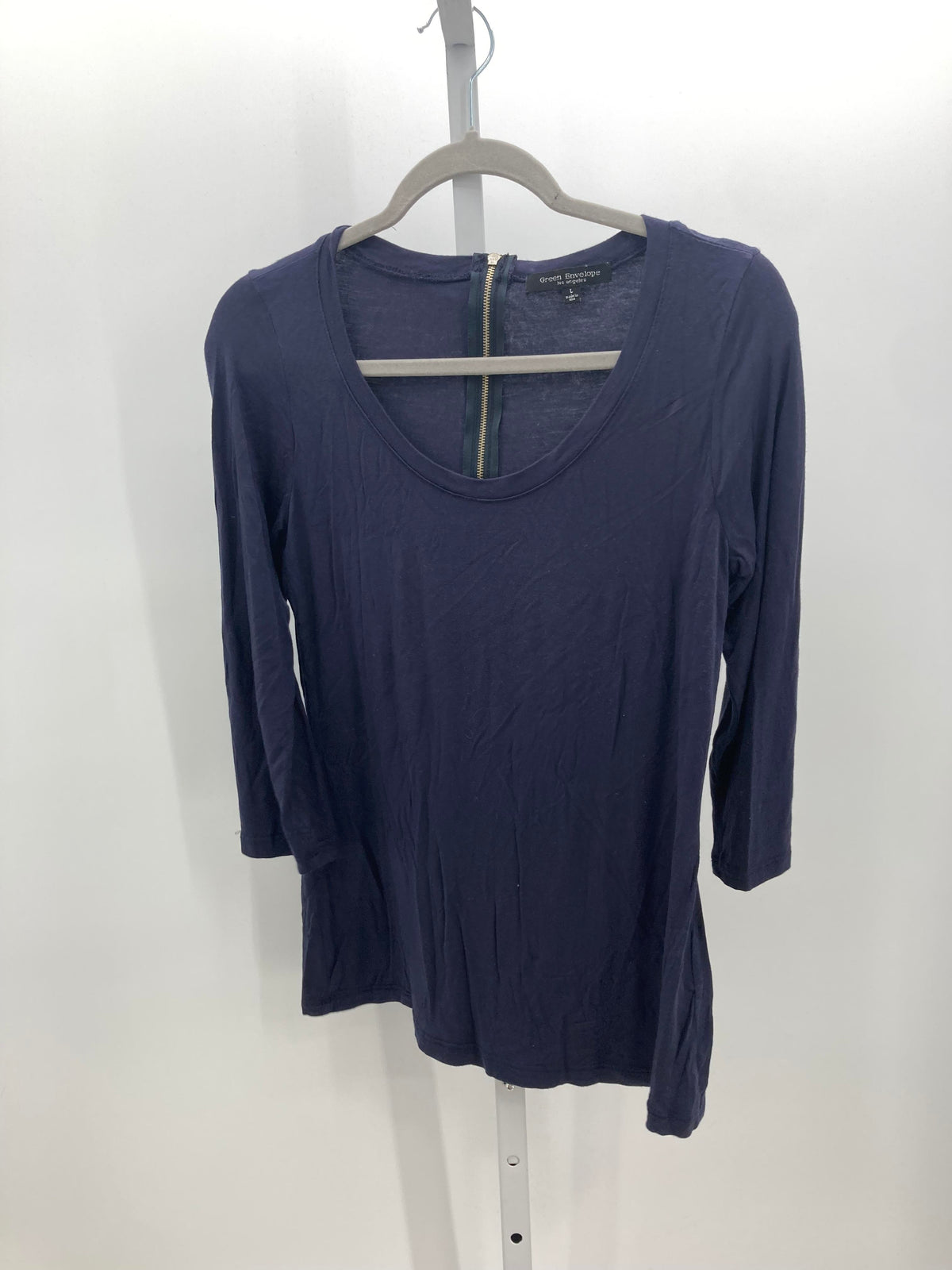 Green Envelope Size Large Misses 3/4 Sleeve Shirt