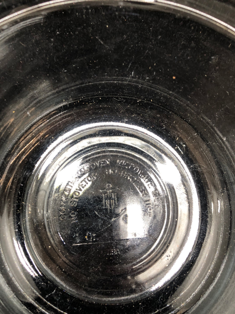CLEAR GLASS SMALL ANCHOR HOCKING MIXING BOWL.