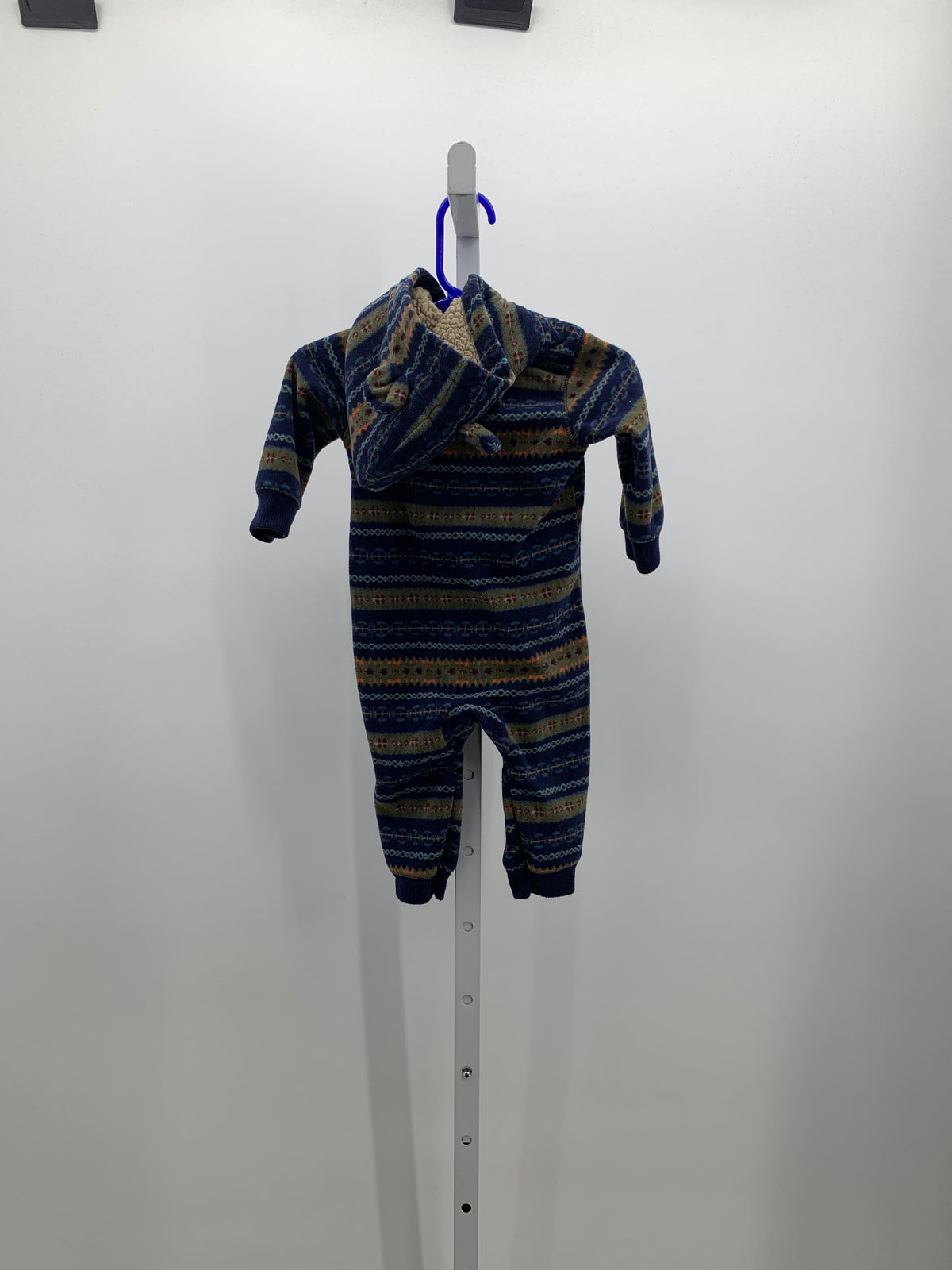 BLUE PATTERN STRIPES FLEECE