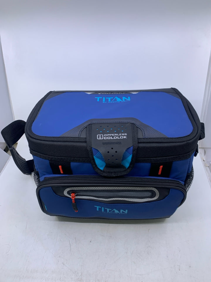 DARK BLUE TITAN DEEP FREEZE COOLER ZIPPER LESS.
