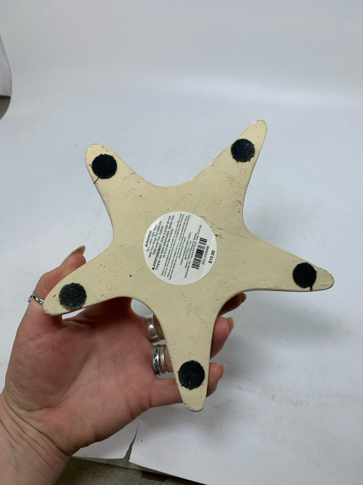 CERAMIC WHITEWASHED STARFISH.