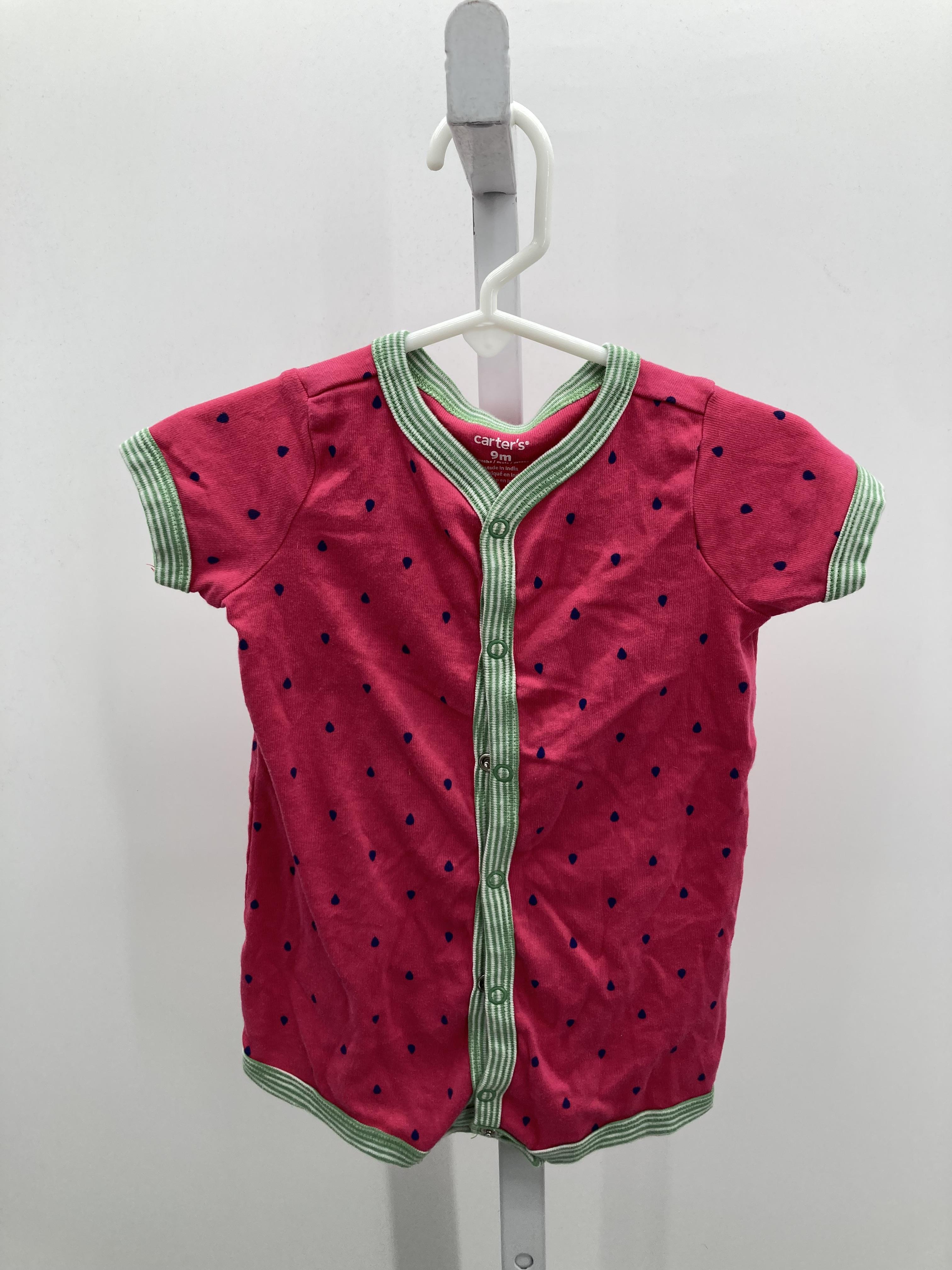 Carters Size 9 Months Girls Short Slv. Romper
