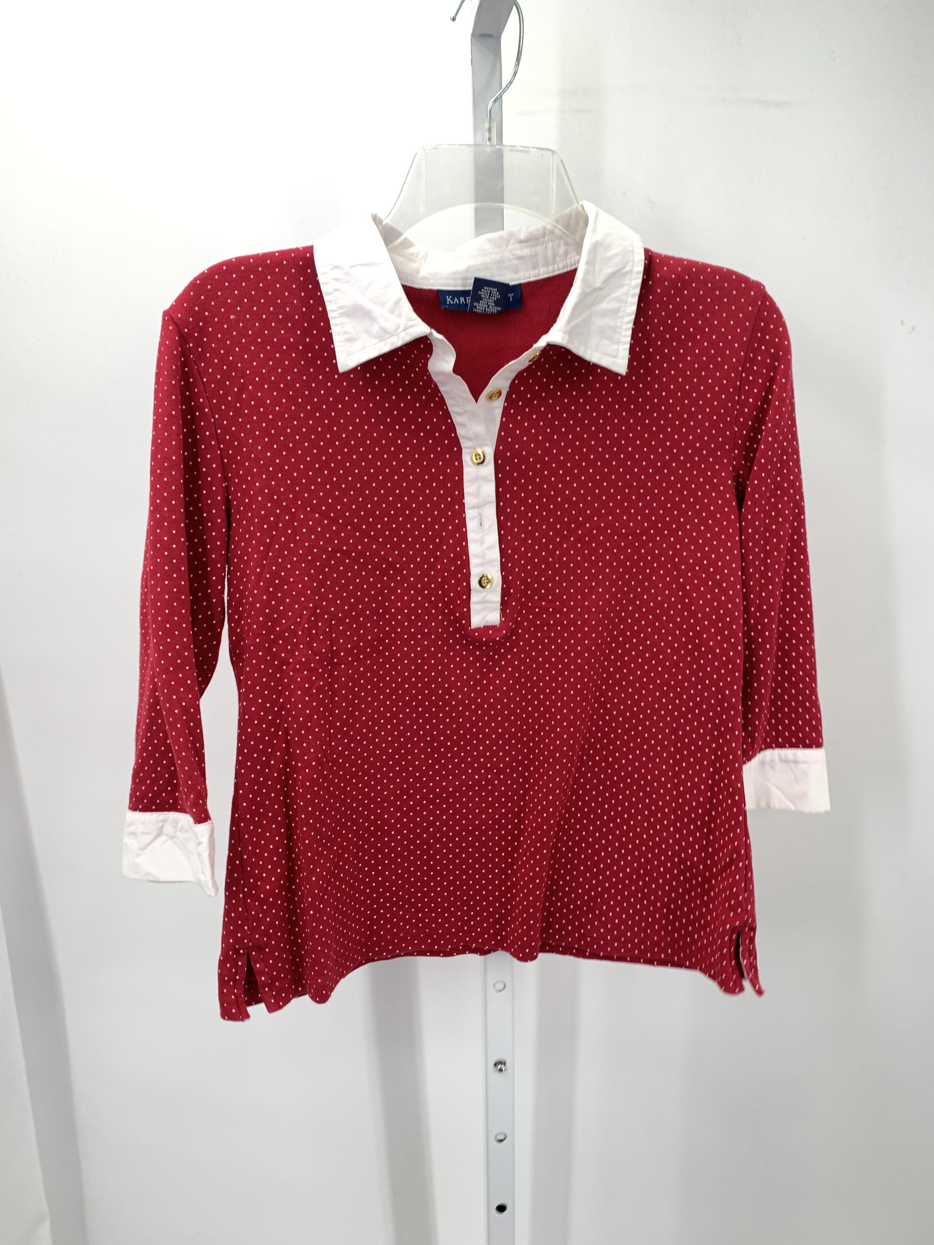 Karen Scott Size Small Misses 3/4 Sleeve Shirt