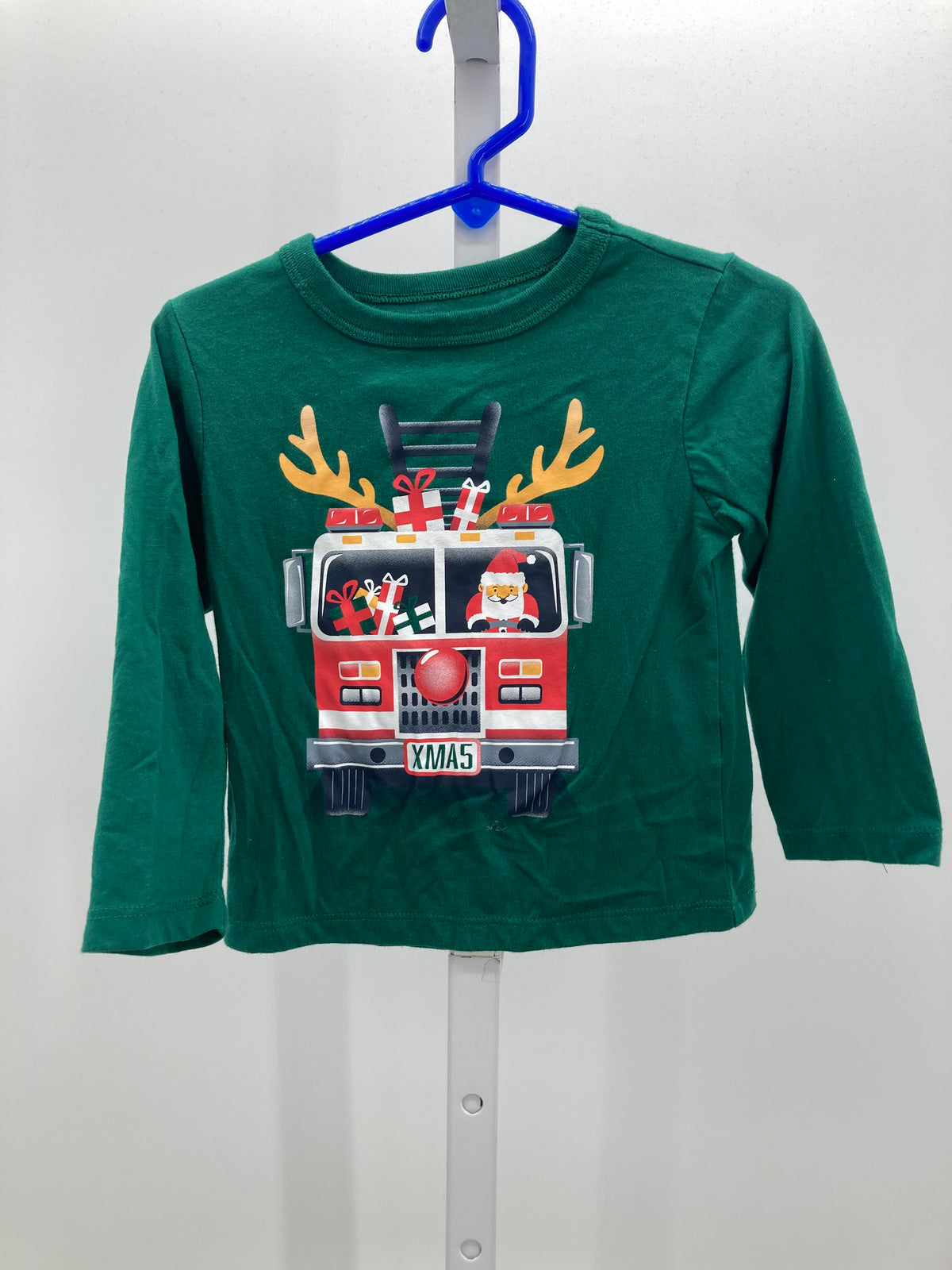 LONG SLV SHIRT SANTA FIRE TRUCK