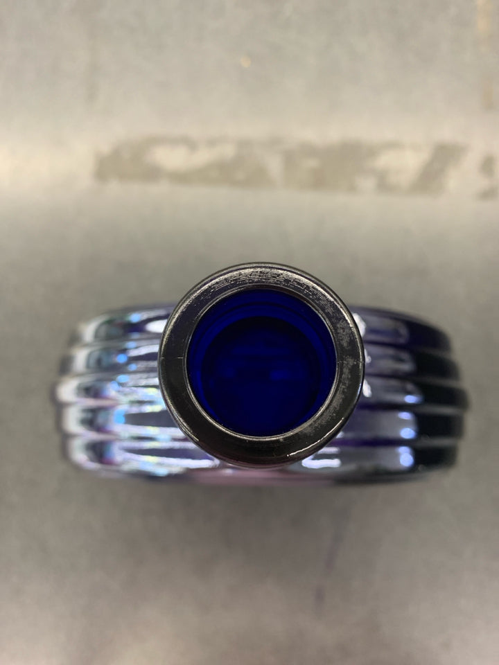 VTG COBALT BLUE GLASS PRESIDENTIAL EMPTY BOTTLE- ROOSEVELT.