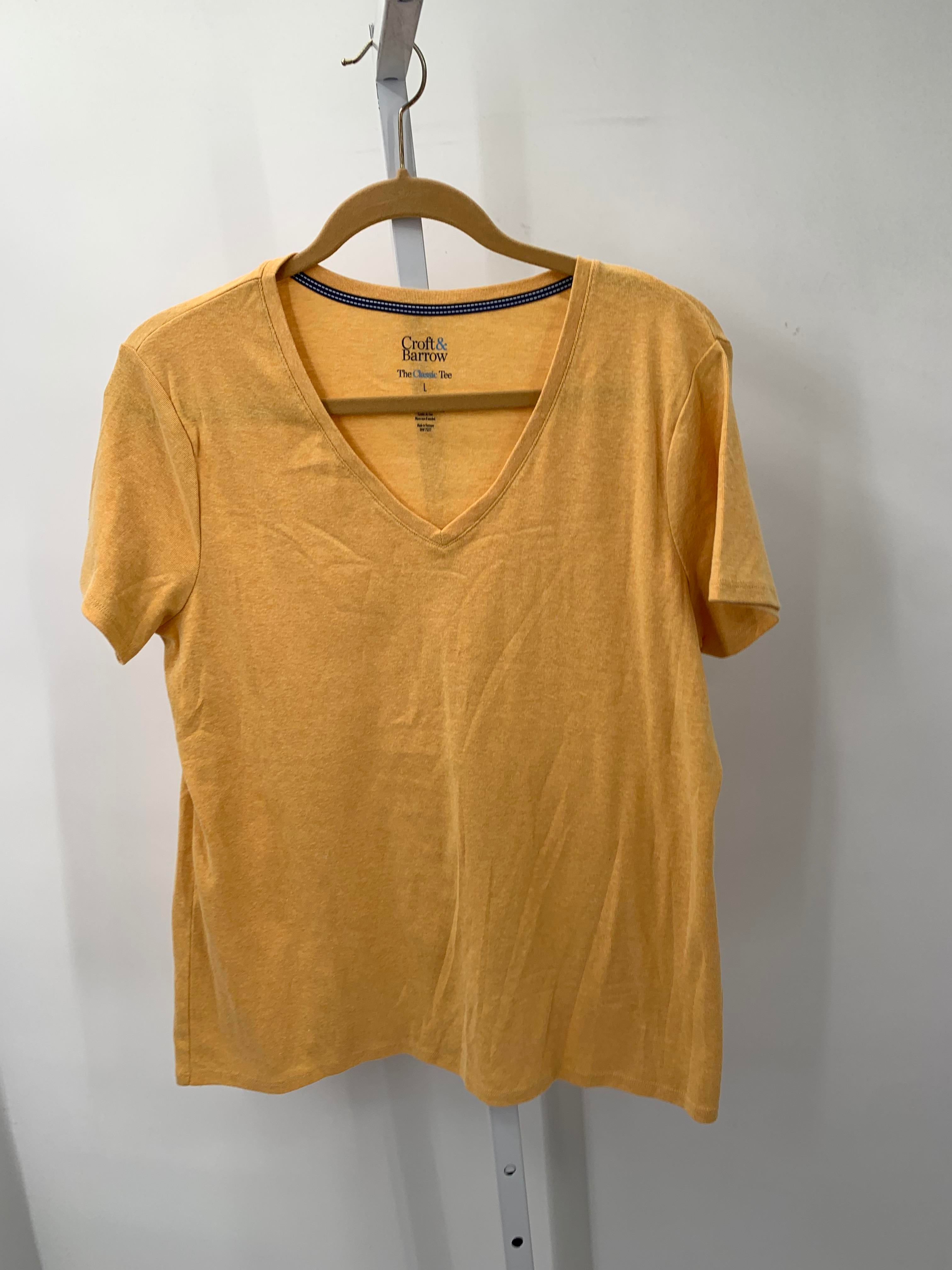 Croft & Barrow Size Large Misses Short Sleeve Shirt