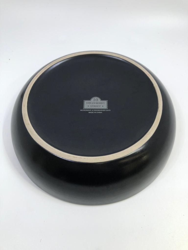 BLACK STRAWBERRY STREET CERAMIC BOWL.