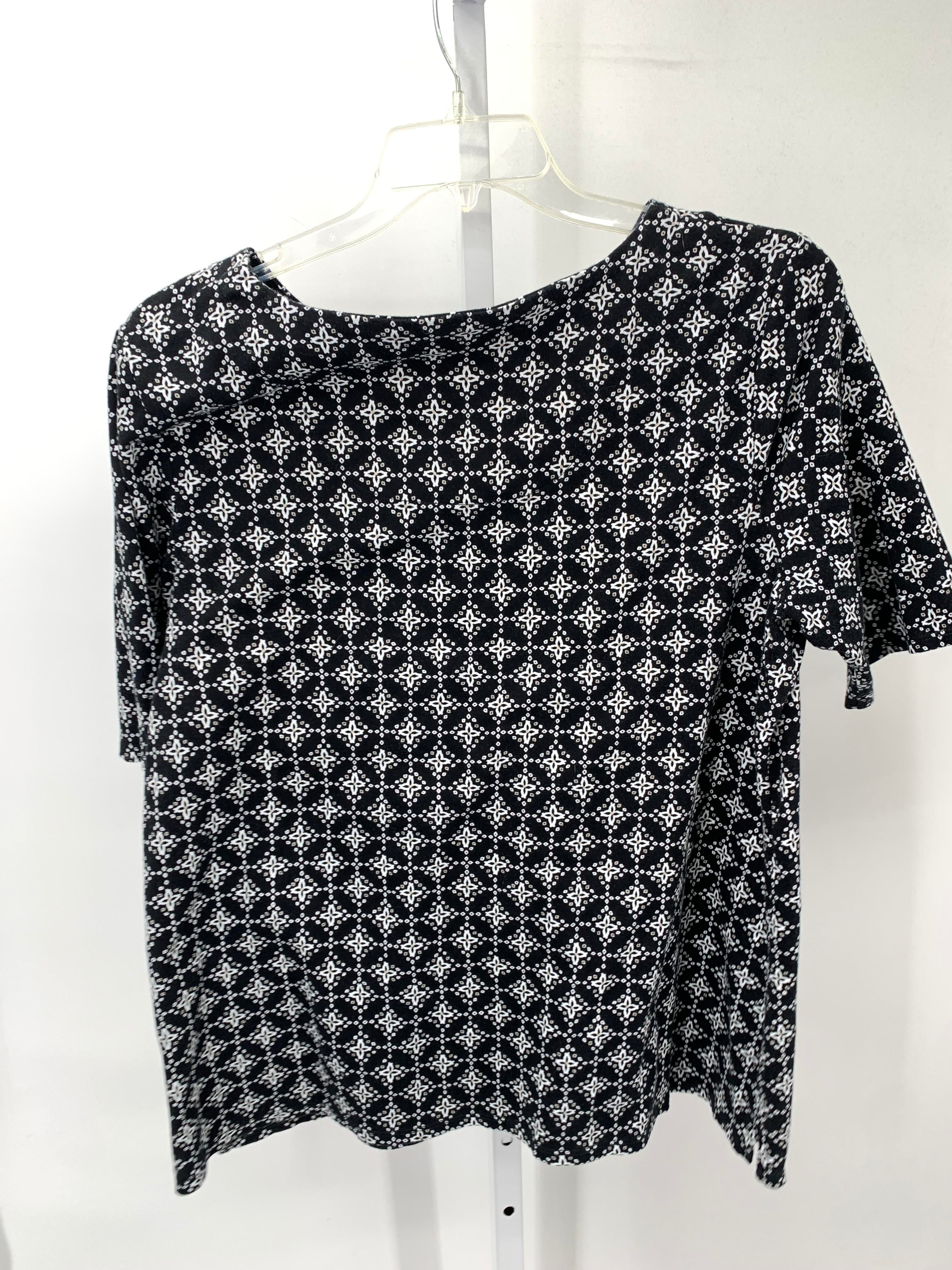 Croft & Barrow Size Extra Large Misses Short Sleeve Shirt