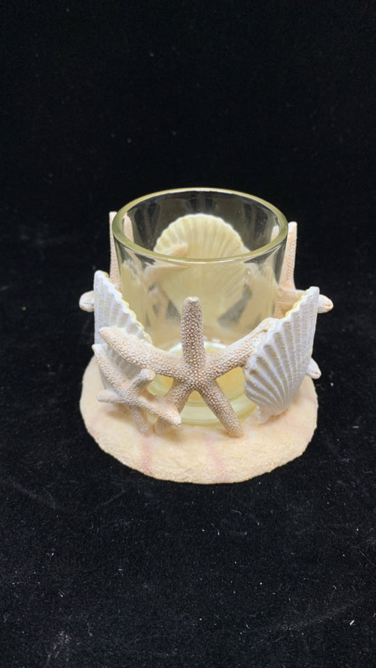 SEASHELL VOTIVE CANDLE HOLDER.