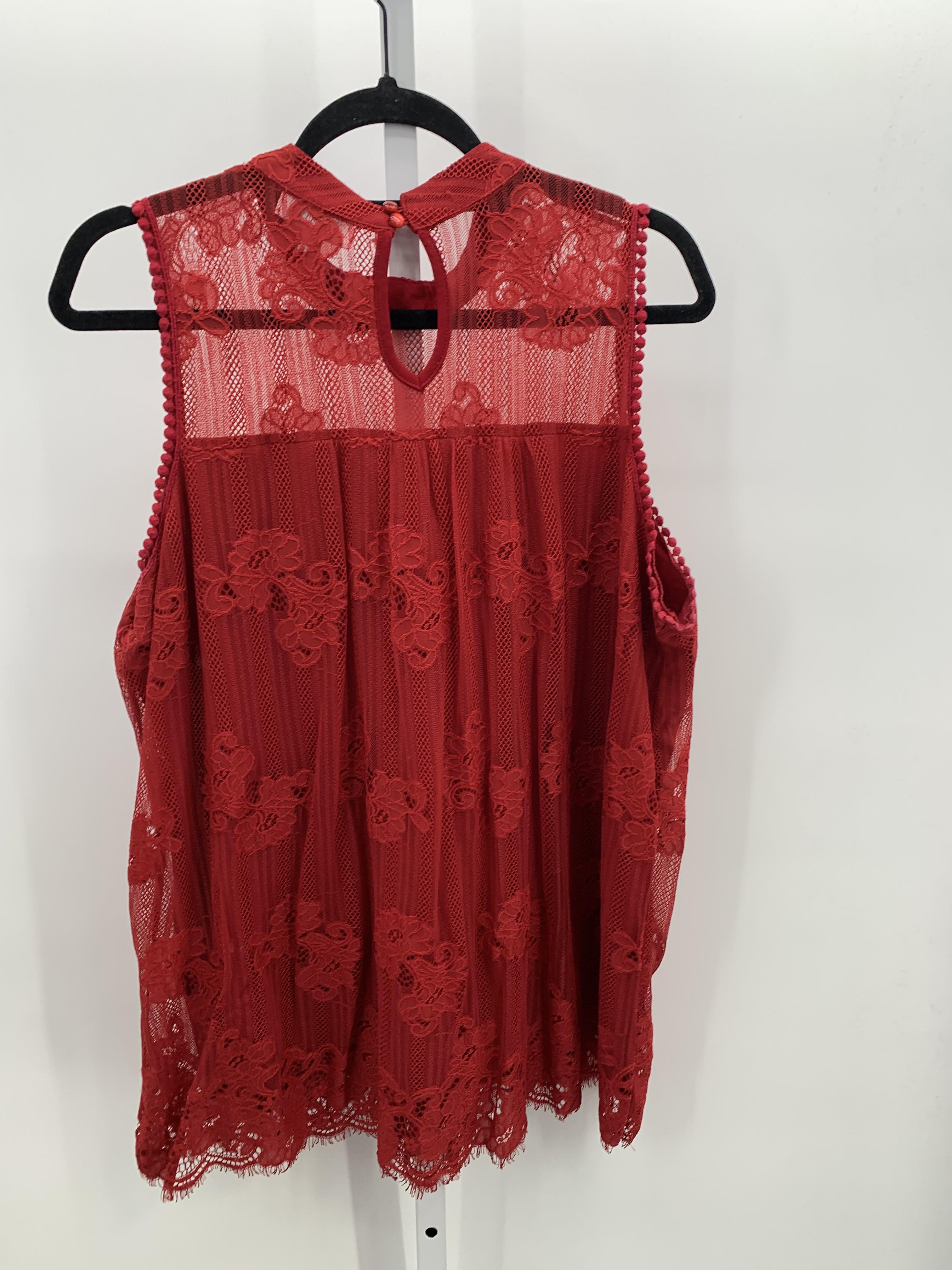 Size 1X Womens Sleeveless Shirt