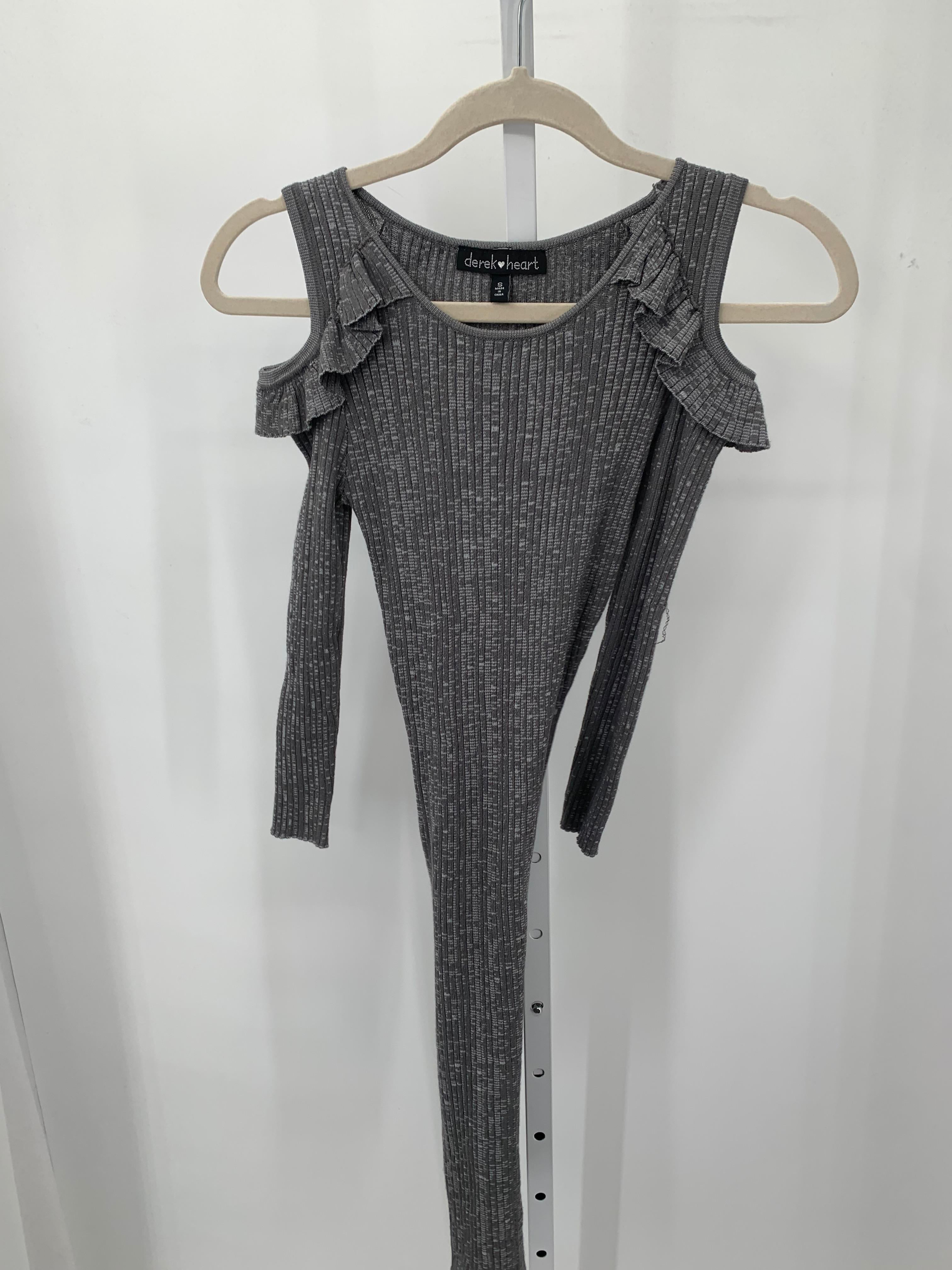 Derek Heart Grey Size Small Juniors Long Sleeve Dress