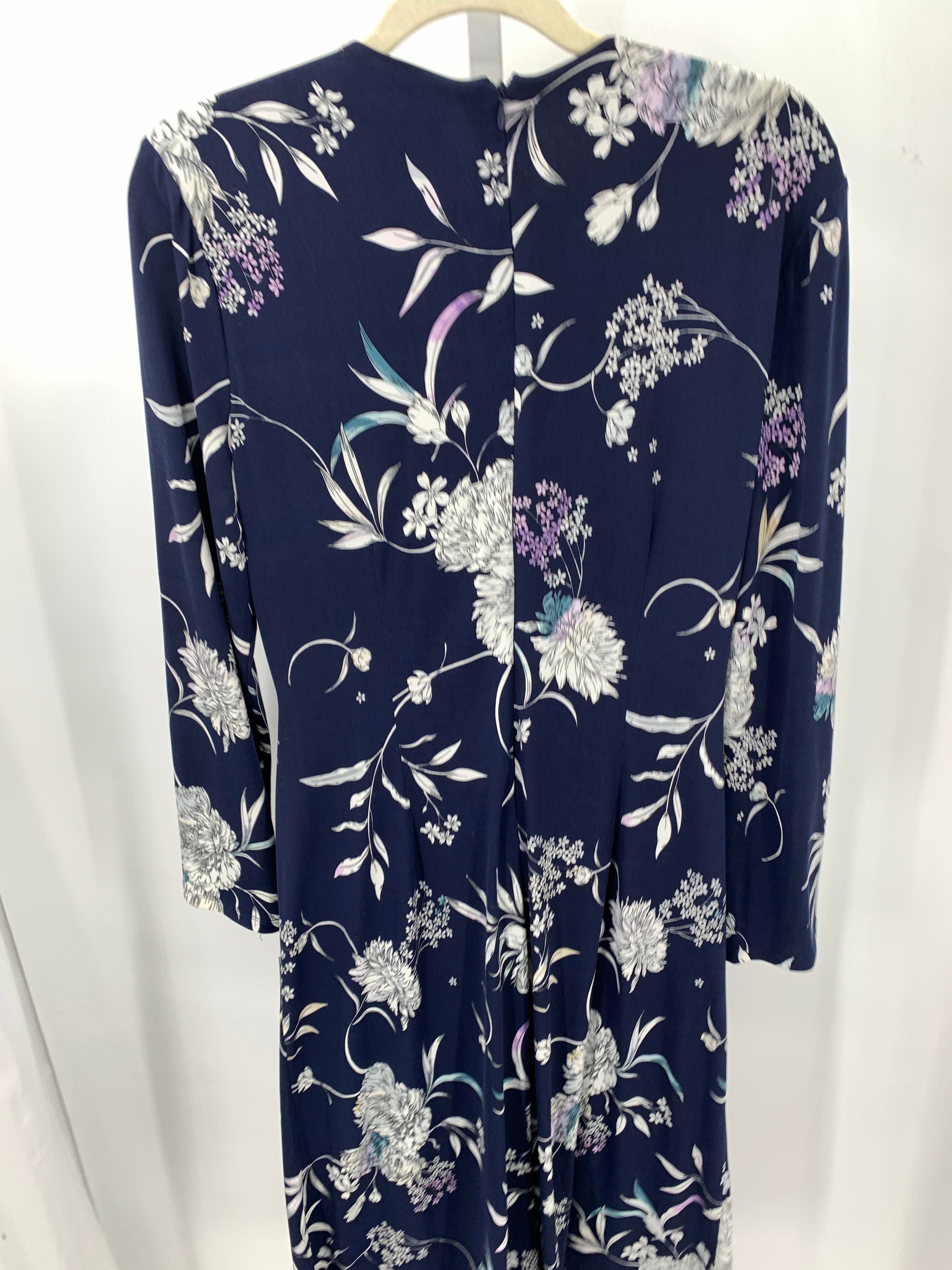 Maggy London Size 12 Misses Long Sleeve Dress