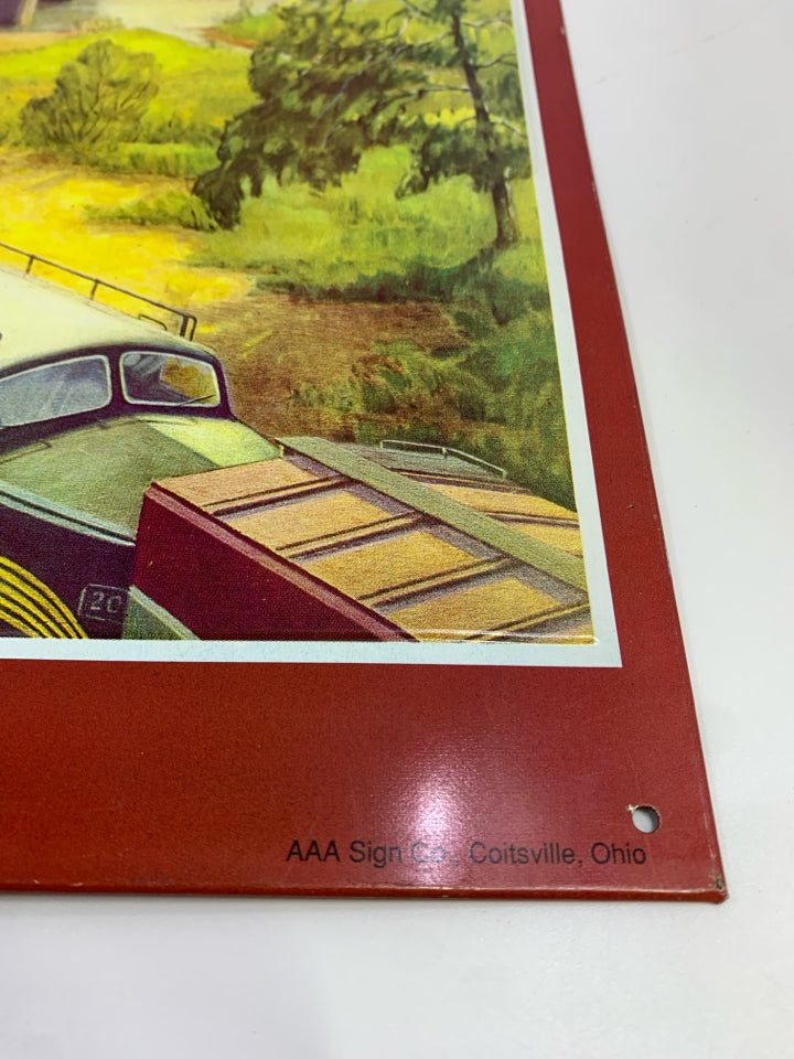 PENNSYLVANIA RAILROAD METAL SIGN.