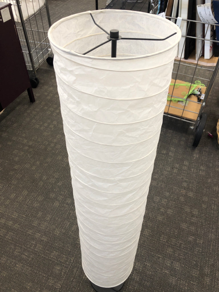 FLOOR LAMP WITH PAPER SHADE.