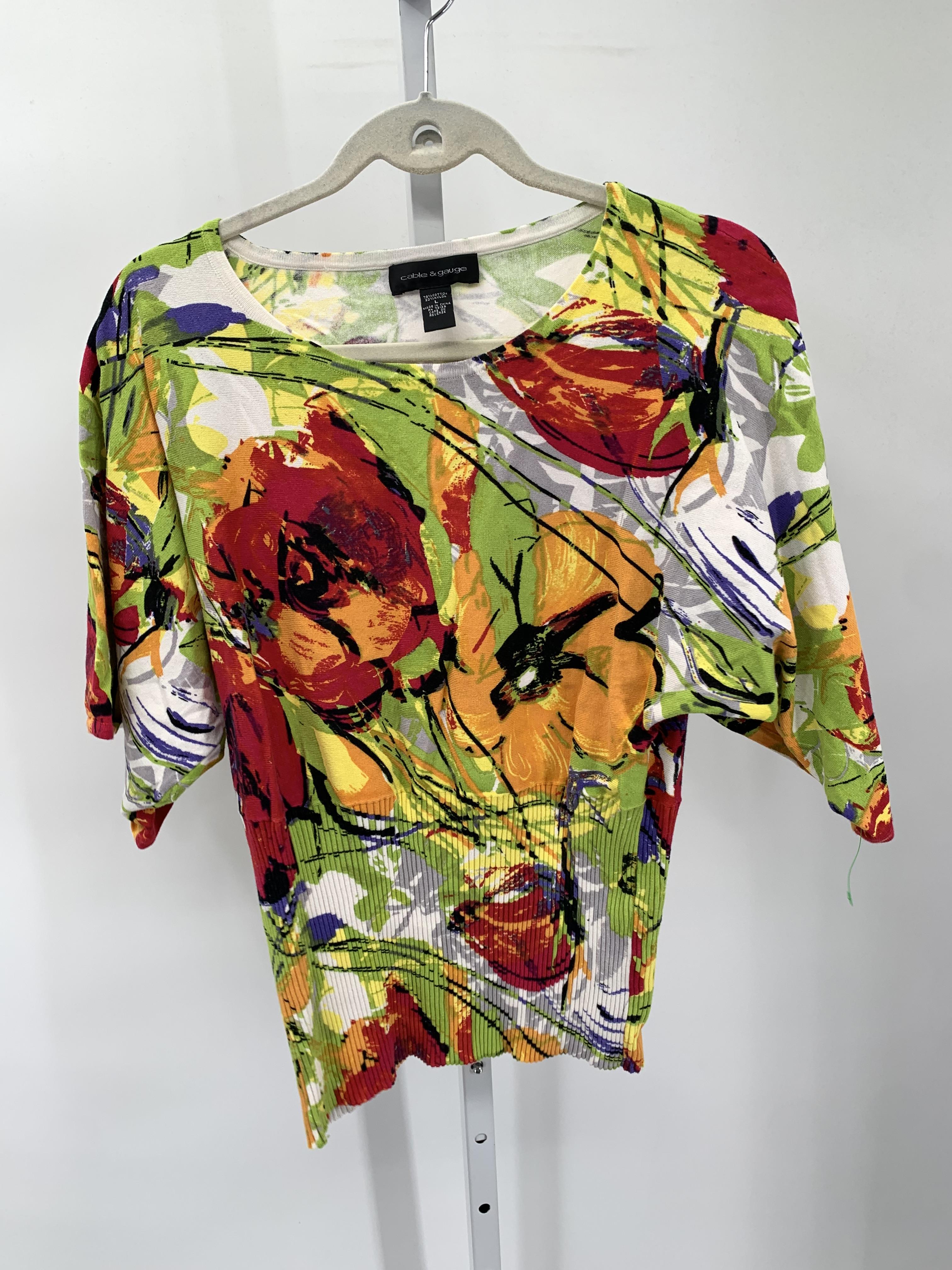 Cable & Gauge Size Large Misses Short Sleeve Shirt