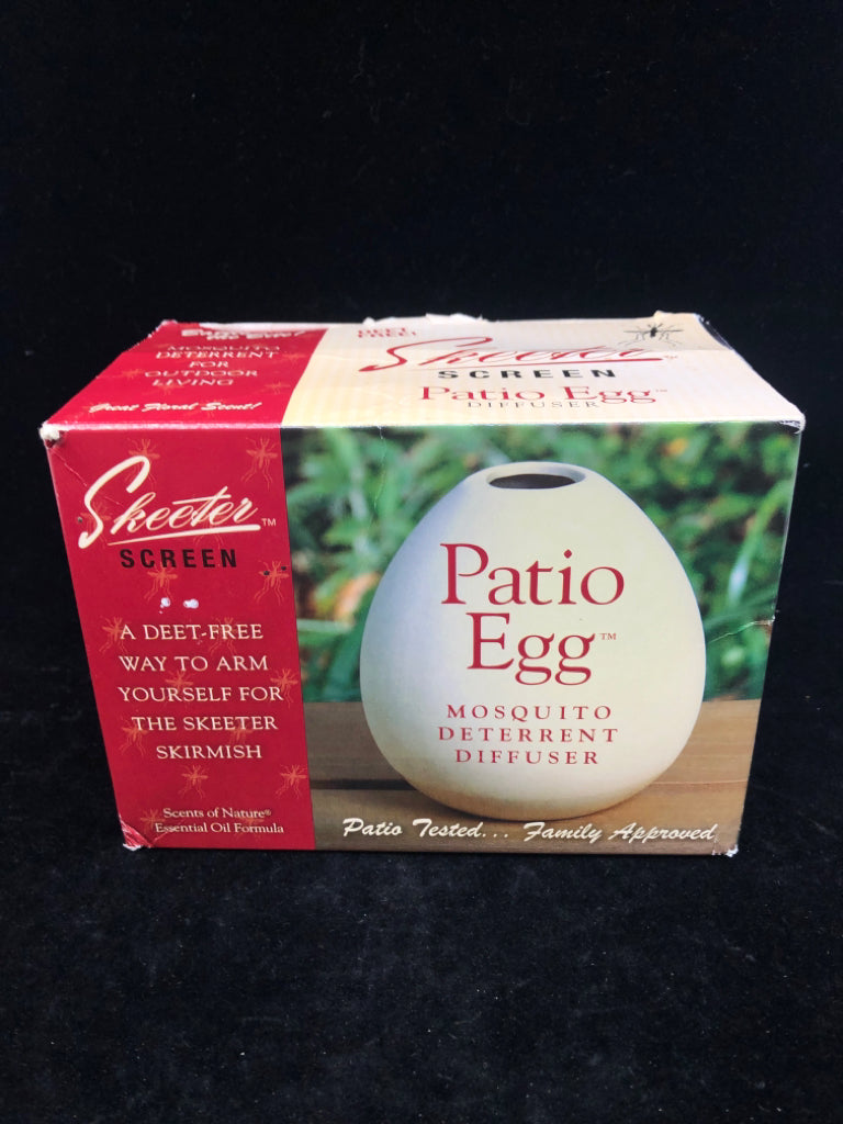 NIB SKEETER SCREEN PATIO EGG MOSQUITO DETERRENT DIFFUSER.