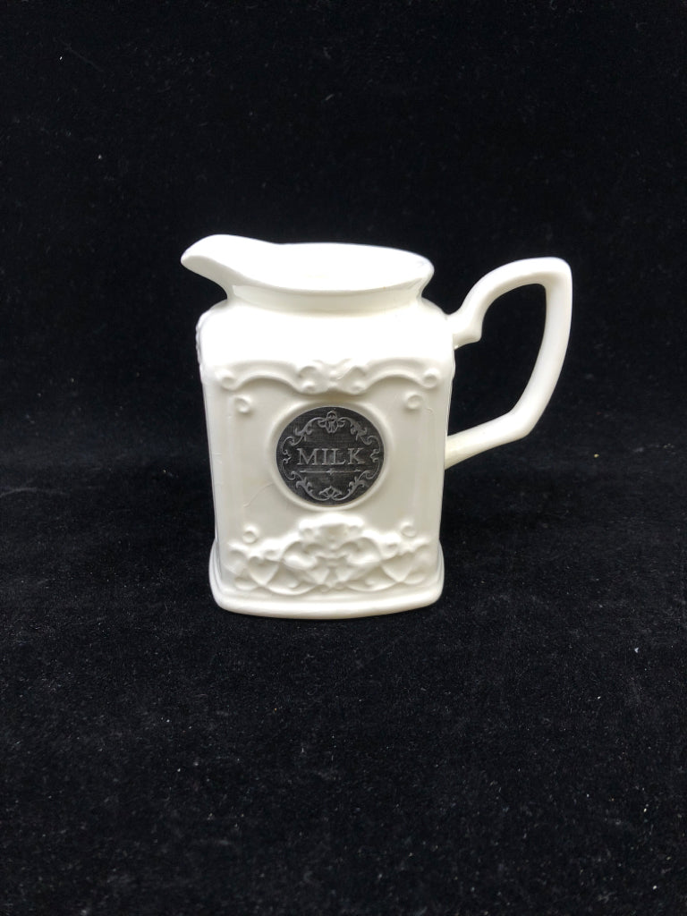 WHITE MILK CREAMER PITCHER *MINOR CRAZING.