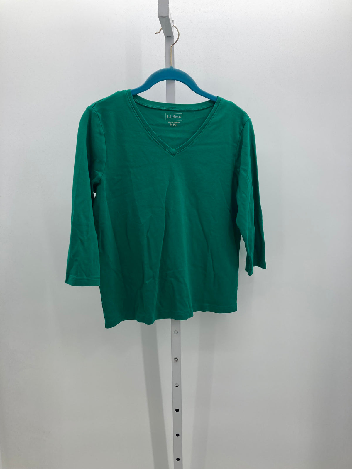 LL Bean Size Medium Petite Petite 3/4 Sleeve Shirt